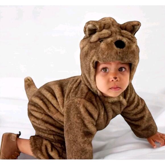 Pottery Barn Wizard of Oz Baby Toto Costume 6-12M Fuzzy Warm Halloween One-piece - Picture 1 of 8